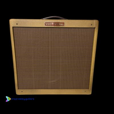 Victoria Model 35115 Dark Nitro Lacquered Tweed-Oxblood & Gold Striped Grill Cloth-28 watts of power 5E5A Type Circuit Class A/B Adjustable Fixed Bias Tweed image 1