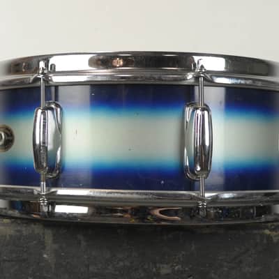 1960s Slingerland 5x14 Blue & Silver Duco Hollywood Ace Snare Drum image 2
