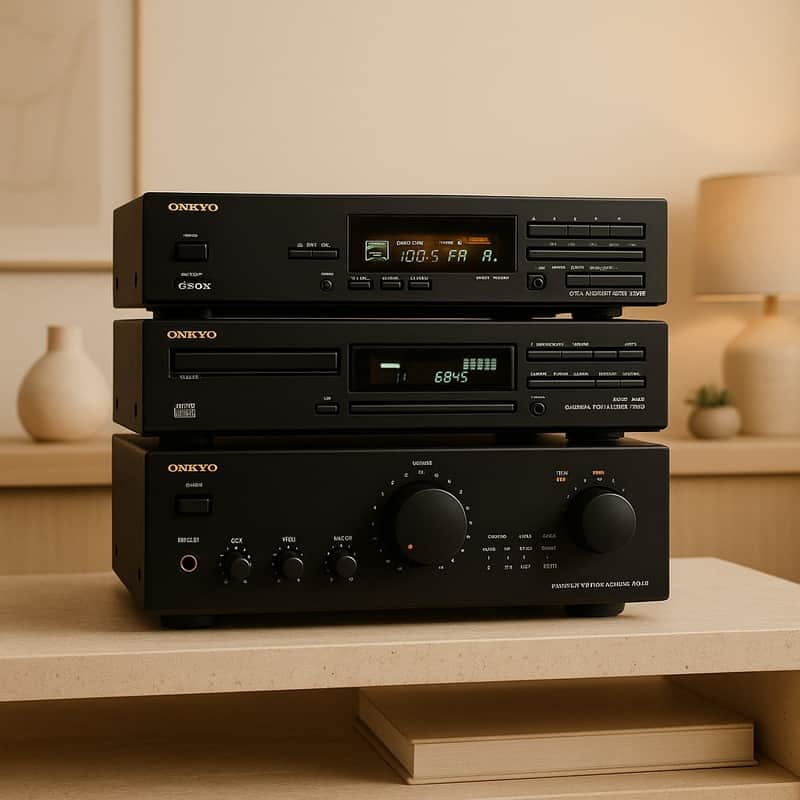 Onkyo A-9211 Rare Vintage Integrated Amplifier Set Serviced Warranty Hi-Fi