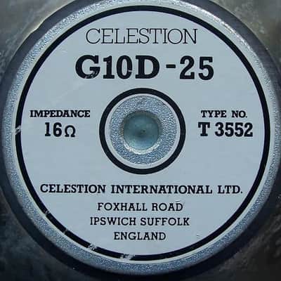 Celestion G10D-25 1980’S Silver 10 in. Speaker L@@k!!! image 3