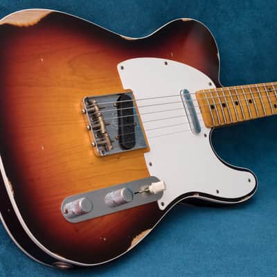 Custom Shop Fender 59 Telecaster, Custom Relic MN Wide-Fade Chocolate 3-Color, Sunburst 2022 - sunburst image 3