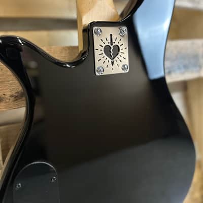 Heart & Dagger Neck Plate For Bolt On Neck Guitar or Bass - Chrome Finish image 4