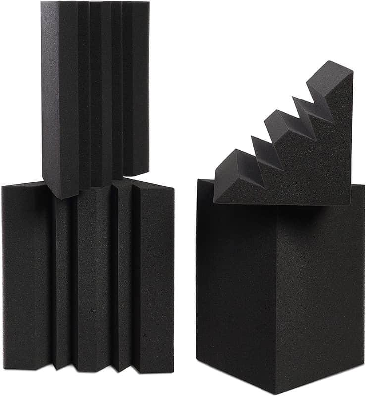 Corner Bass Traps (4 Pack) 12 x 7 x 7 inches Sound Dampening Acoustic Studio Foam image 1