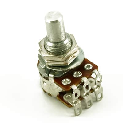 Bourns Blend/Balance Pot, Mini Center Detent, 6mm Solid Shaft, 250K Mn Taper