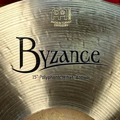 15" Meinl Byzance Jazz Thin Hi-Hat Cymbal Pair 1160g/1442g *Video* image 9
