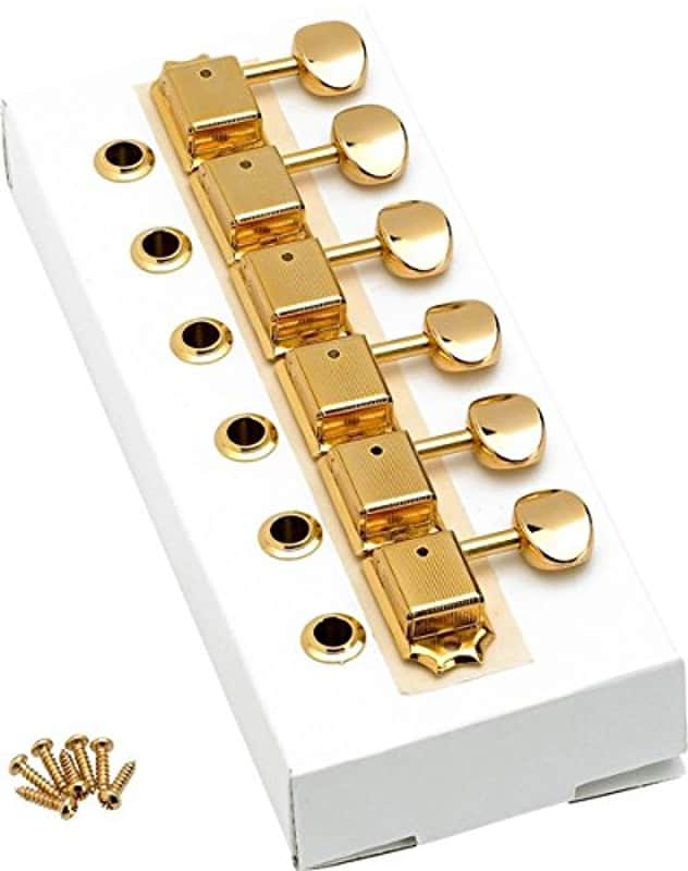 Genuine Fender Vintage Strat/Tele Stratocaster/Telecaster Tuners Machines - GOLD image 1