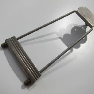 Gibson Epiphone National & Others Acoustic Archtop Guitar Tailpiece Authentic Vintage Part Made in Germany Circa-1940s-1960s-Nickel Silver image 1