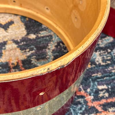 1968 Ludwig Red / Silver Sparkle Tri-Band Drum Set w/ Matching Canister Throne 22/13/13/16 image 17