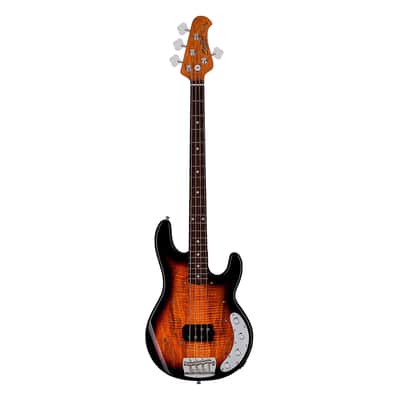 Sterling by Music Man StingRay RAY34 Spalted Maple - 3-Tone Sunburst image 2