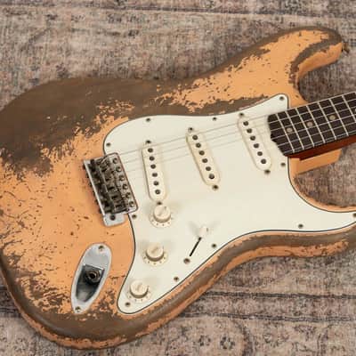 Fender Custom Shop Andy Hicks Master Built 1962 Roasted Stratocaster Ultimate Relic - Shell PInk image 17