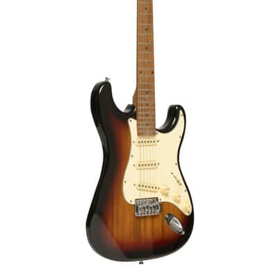 STAGG Electric Guitar Series 55 With Solid Paulownia Body Sunburst image 2