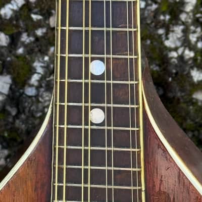 Vintage 1920’s Victoria “ Guaranteed Perfect Scale” Flatback Mandolin B&J New York-Solid Spruce Top- Mahogany Back & Sides- Made in USA image 5