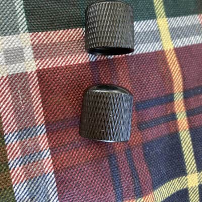 Two Black 2000s Jackson Dome Guitar or Bass Knobs- Push/Press-On, Dinky, Rhoads image 2
