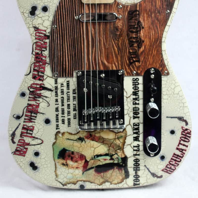 Squier Squier Telecaster Custom Crackle Painted With Graphics