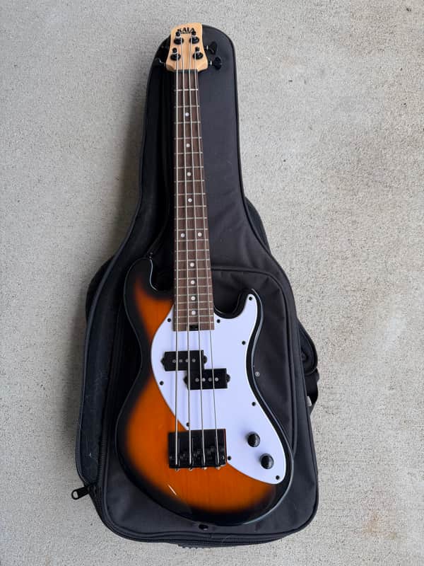 Kala UBASS-SB-TB-FS Solid Body Fretted U-Bass Sunburst w/Padded Gig Bag image 1