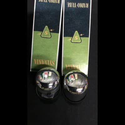 MATCHED PAIR SYLVANIA 6SL7GT Chrome Dome Premium Vintage VACUUM TUBES K.9698 image 3