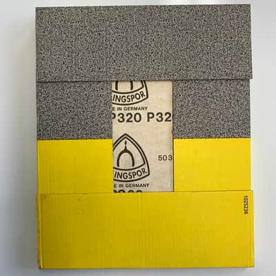 Klingspor 320 Grit Wet/Dry Sandpaper 50 Sheet Pack PS 33 149530 image 3
