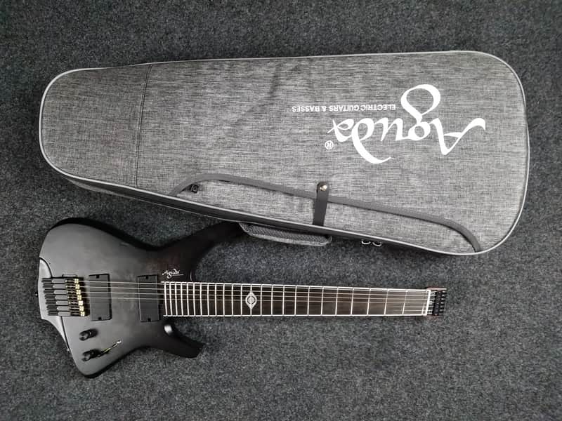 AGUDA Black hole 7 string Trans Black headless guitar image 1