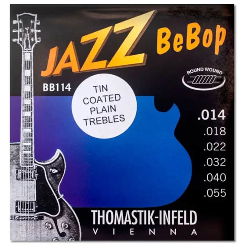 Thomastik-Infeld BB114T Jazz Bebop Round Wound Jazz Guitar Strings Medium Tin-Plated Trebles (.014-.055) image 1