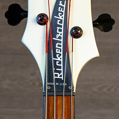 Rickenbacker 4003 4 String Bass White/Black Binding 1990 image 5