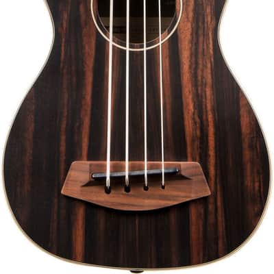Kala U-Bass-EBY-FSRW Striped Ebony Round Wound Acoustic-Electric U-Bass Ukulele image 1