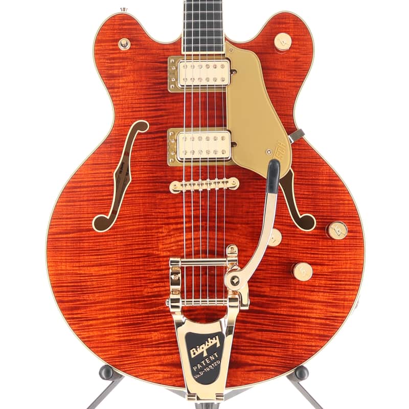 Gretsch Broadkaster LX Figured Center Block with String-Thru Bigsby, Bourbon Stain, Fully Refurbished (RC1) (03235) image 1