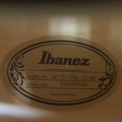 2015 Ibanez Artcore AF75-TRS-12-06 Hollowbody Electric Guitar Trans Red Sunburst + Hard Case image 22