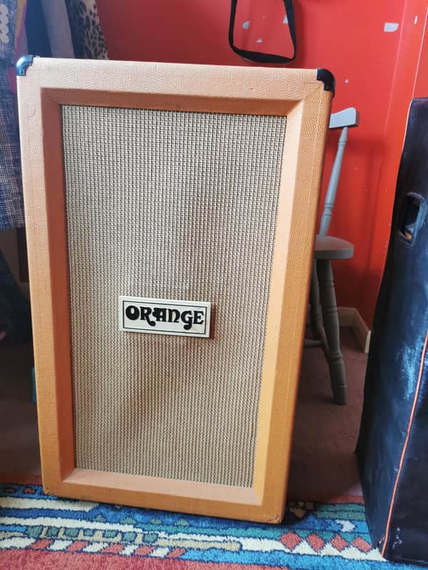 Orange Vintage PA Speakers Orange image 1