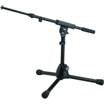 K&M 259/5B Extra Low Profile Tripod Microphone Boom Stand, Black image 1