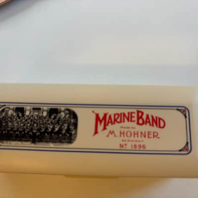Hohner 1896BX-C Marine Band 1896 Classic Harmonica - Key of C 2010s - Silver image 3