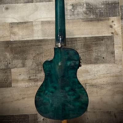 Lanikai Quilted Maple Blue Stain Concert A/E Ukulele w/ Kula Preamp (QM-BLCEC) image 4