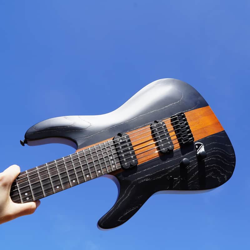 Schecter DIAMOND SERIES C-7 Rob Scallon - Satin Dark Roast Left Handed 7-String Electric Guitar image 1