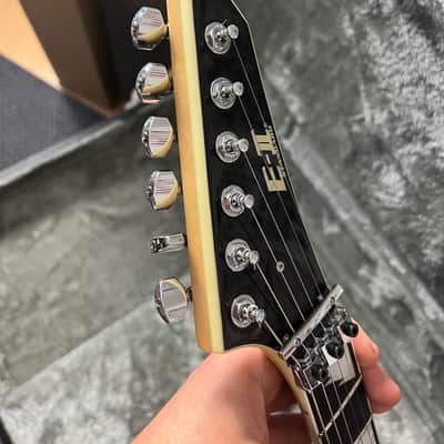 ESP E-II SV-STD BK - Black with white pinstripes image 2