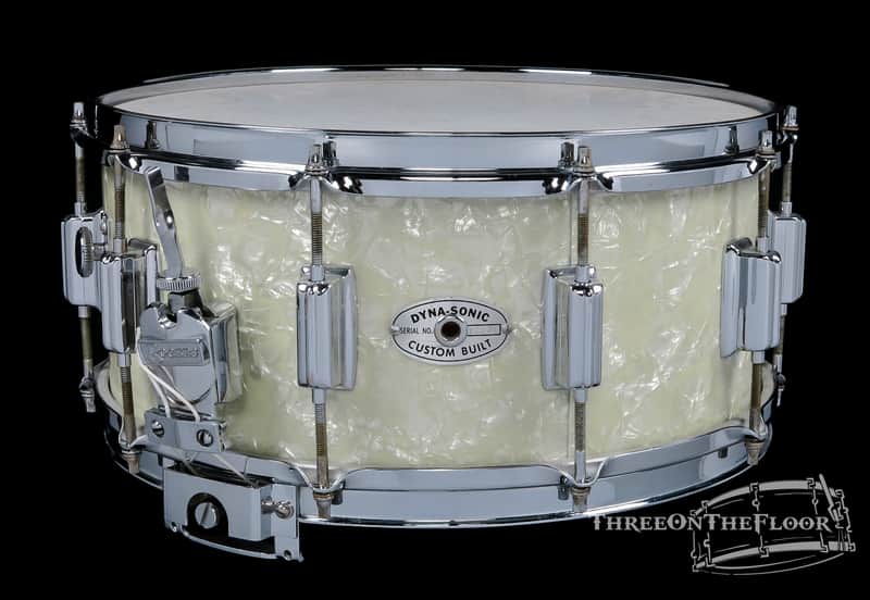 1967 Rogers Dynasonic Snare Drum White Marine Pearl : 6.5 x 14 image 1