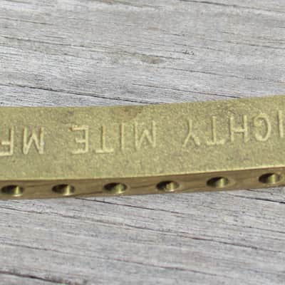 Vintage 1970's Mighty Mite Tailpiece Brass Les Paul ES SG Stop Tail image 6