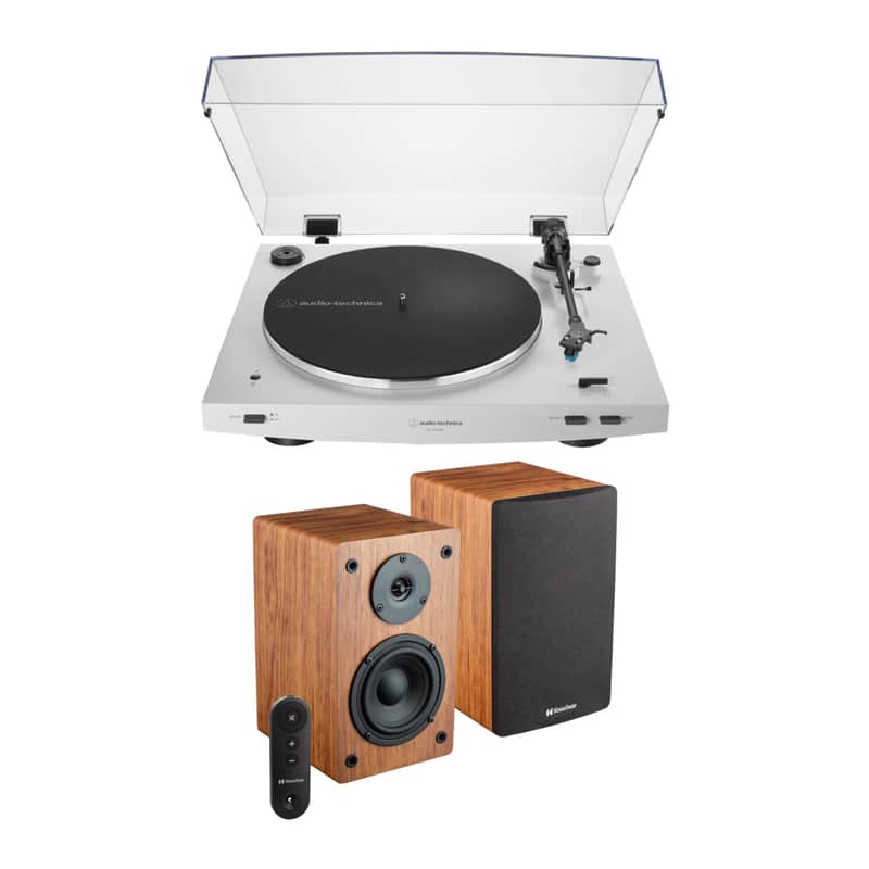 Audio Technica AT-LP3xBT Automatic Wireless Belt-Drive Turntable (White) Bundle image 1