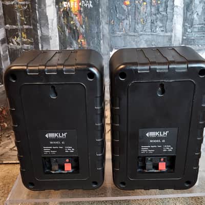 KLH KLH Model 45 compact 2.0 channel, 3-way, indoor/outdoor stereo speakers 90s - Black image 3