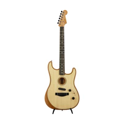 Fender American Acoustasonic Stratocaster Guitar w/Bag, Natural, US223XXXX image 1
