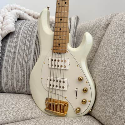 Ernie Ball Music Man Stingray 5 HH 2015 - Ivory White image 1