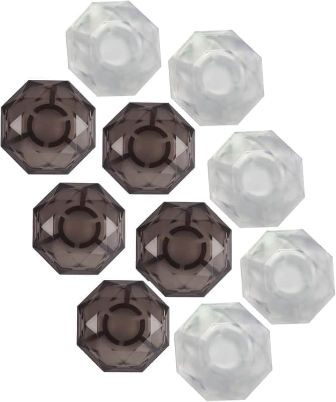 Pedal Toppers, 10pcs Guitar Effect Pedal Anti-Slip Footswitch Buttons, 10mm Foot Nail Protection Caps image 1