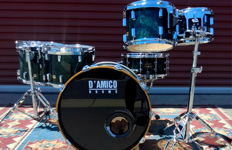 D'Amico Custom 5pc kit RARE 90s - Green Marble image 1