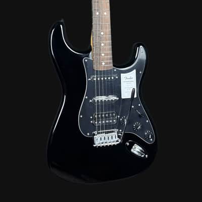 Fender Standard Stratocaster HSS Electric Guitar, Black Pickguard in Black image 3
