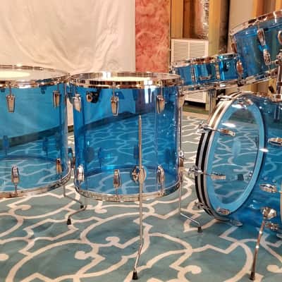 Ludwig Vistalite Mid 70s Blue image 6