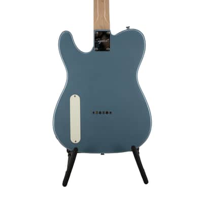 Squier FSR Cabronita Thinline Telecaster Electric Guitar, Laurel FB, Ice Blue Metallic image 4