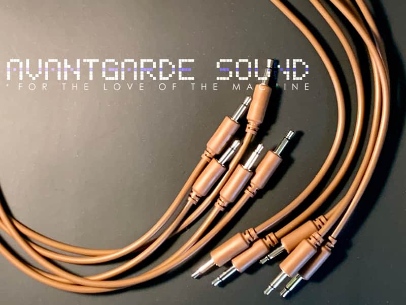 • LONG! 5-pack BROWN ~27"/69cm • SD69 Eurorack Patch Cables, StevenDonziger Series • Avantgarde Sound image 1