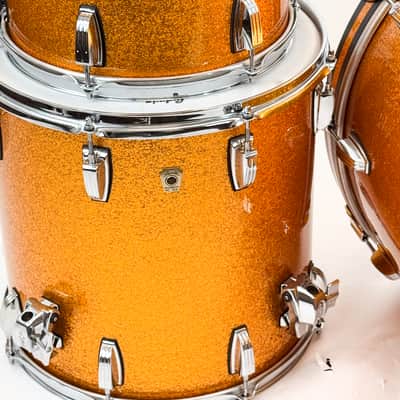 Ludwig Legacy Maple CUSTOM Fab Outfit 9x13 / 16x16 / 14x22" Drum Set 2007 - Present - Gold Sparkle image 2