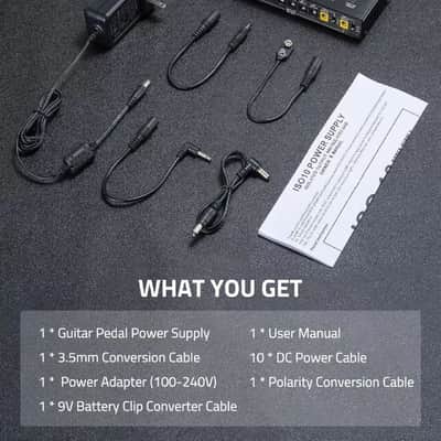 Mosky ISO 10 Isolated Output Guitar Bass Effect Pedal Power Supply 9V 12V 18V US Plug image 15