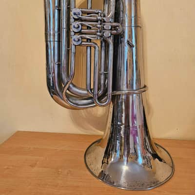 Tuba “Bb" Soviet 3 Valves Brass Pipe Wind Instrument Horn USSR Vintage and Rare image 1