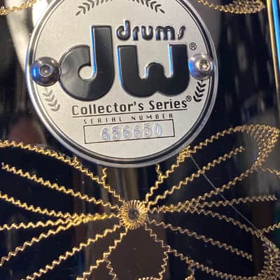 DW - 14x6.5" Memphis Drum Shop 30th Anniversary Limited Edition, Brass Snare Drum, Engraved with Gold Hardware & Tube Lugs 2010's - Black Nickel Over Brass image 2