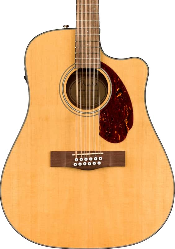 Fender CD-140SCE 12-String Acoustic Electric Guitar. Walnut FB, Natural w/Case image 1